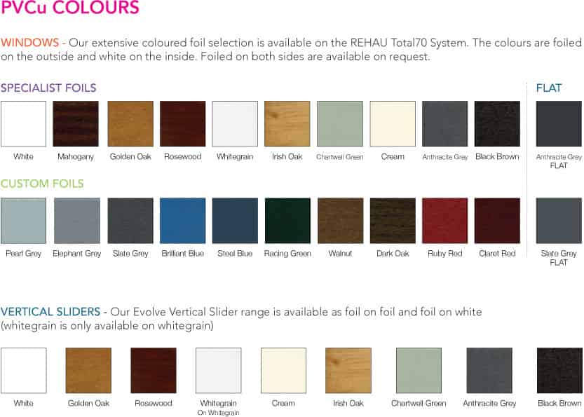 Upvc Windows Colour Chart